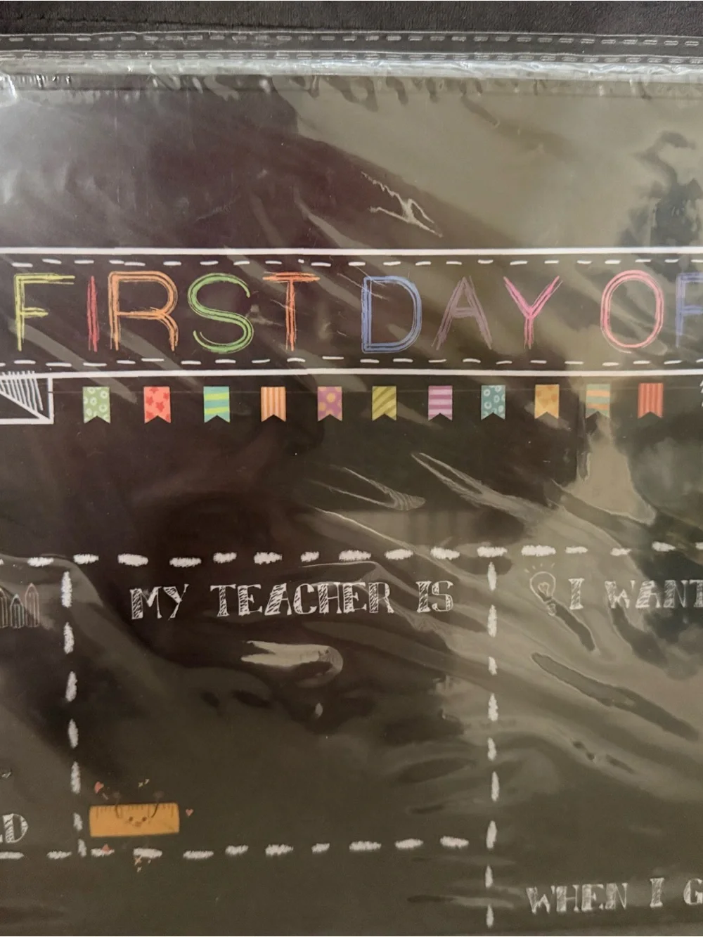 Birthday & 1st day & Last Day of School Milestone Chalkboard Signs